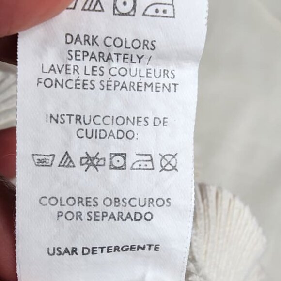 Chaps Men’s XXL Cotton Mock Neck Sweater Cream Elbow Patches Button Pullover - Picture 11 of 11